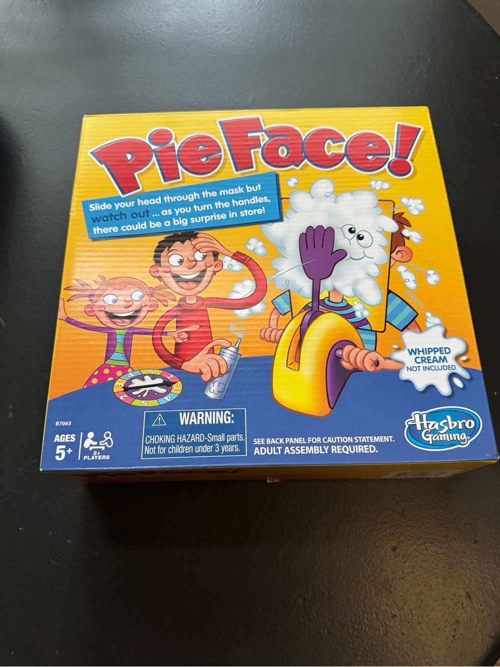 Hasbro Pie Face! Game — Yellow and Blue Party Box